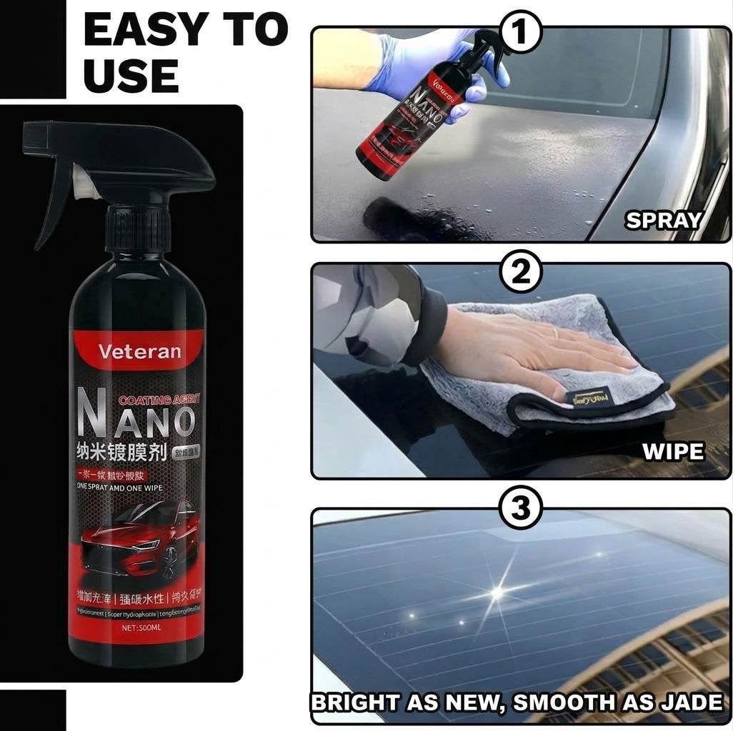 Veteran Nano Coating Spray (500ml) – Quick-Apply Hydrophobic Ceramic Shield
